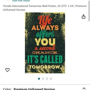 Tomorrow Wall Poster, 22.375" x 34", Premium Unframed Version